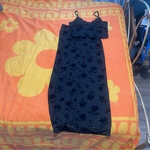 Elegant Black Floral 2 piece